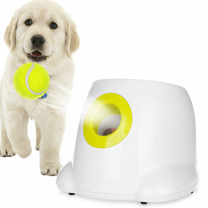 Barkly automatic dog ball launcher on white background